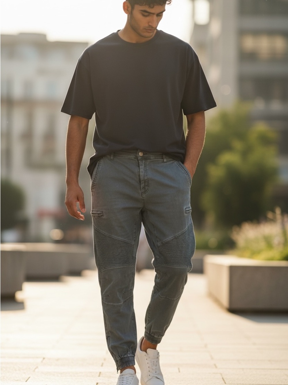Cotton On Men's Charcoal Slim Jogger Jeans